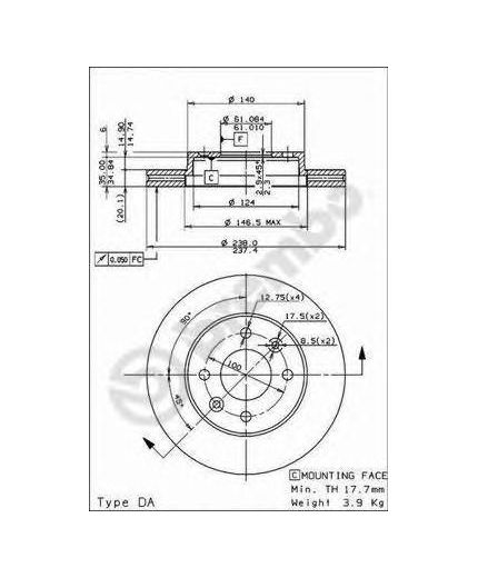 BREMBO Тормозной диск Фото 3