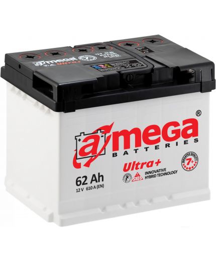 A-mega Аккумулятор Ultra 62 R 610А (62 А/ч)