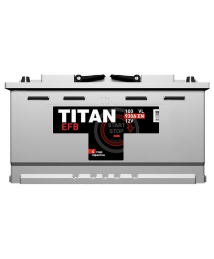 TITAN Аккумулятор EFB 6СТ-100.0 VL 930А (100 А/ч) Фото 2