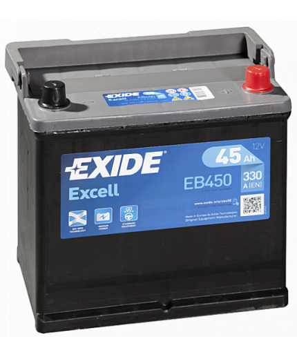 EXIDE Аккумулятор Excell EB450 330А (45 А/ч)