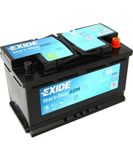 EXIDE Аккумулятор Start-Stop AGM EK800 800А (80 А/ч) Фото 5