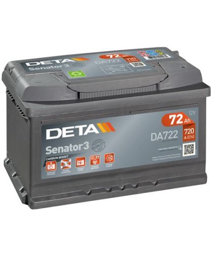 DETA Аккумулятор Senator3 DA722 720А (72 А/ч)