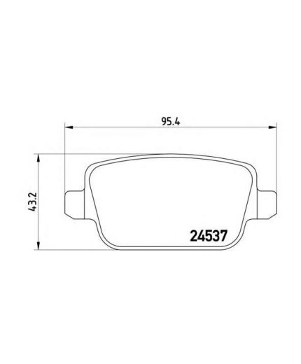 BREMBO Колодки дисковые задние