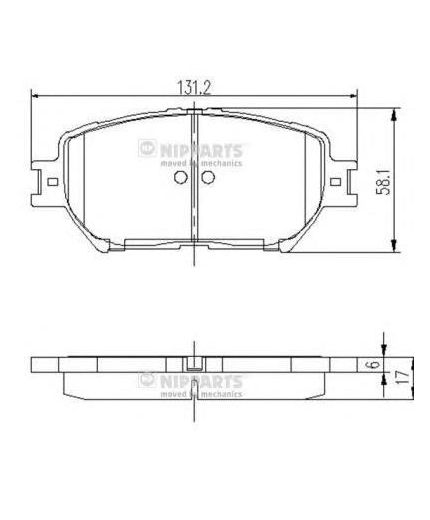 NIPPARTS Колодки дисковые