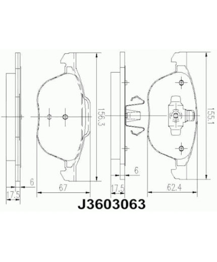 NIPPARTS Колодки дисковые Фото 2