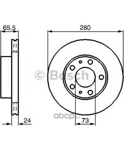 BOSCH Тормозной диск передний