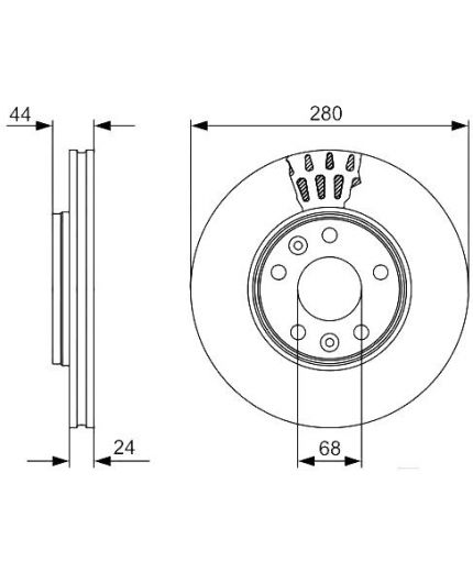 BOSCH Тормозной диск передний