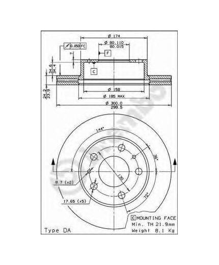 BREMBO Тормозной диск передний Фото 3
