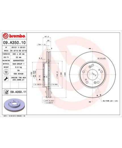 BREMBO Тормозной диск
