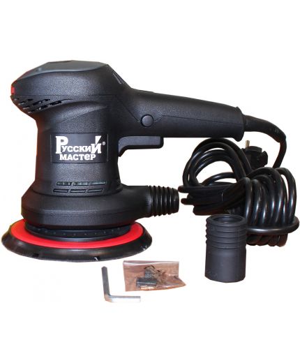 Русский мастер Машинка орбитальная шлифовальная электрическая, Д=150мм Multi-hole, ход 5мм, 220В 400Вт Фото 2