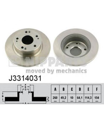 NIPPARTS Тормозной диск