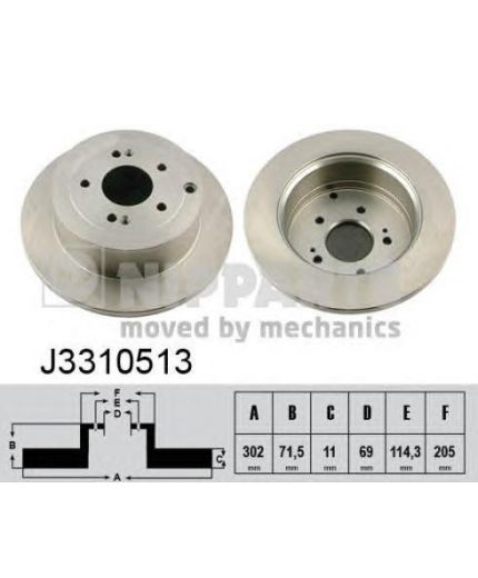 NIPPARTS Тормозной диск
