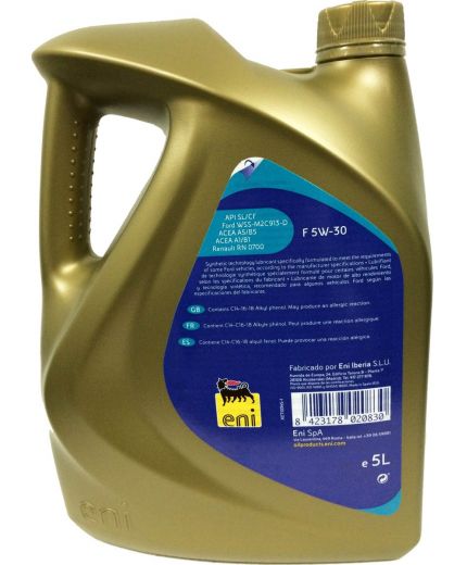 Моторное масло ENI I-SINT TECH F 5W-30 5л Фото 2