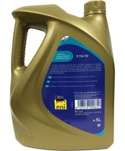 Моторное масло ENI I-SINT TECH R 5W-30 5л Фото 2