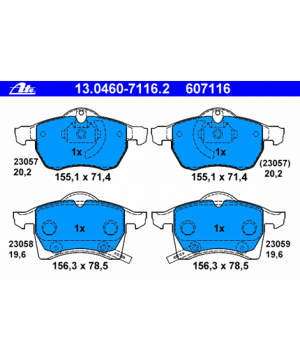 ATE Колодки дисковые передние
