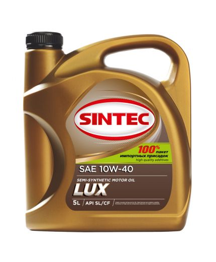 Моторное масло SINTEC Люкс SAE 10W-40, API SL/CF 5л Фото 2