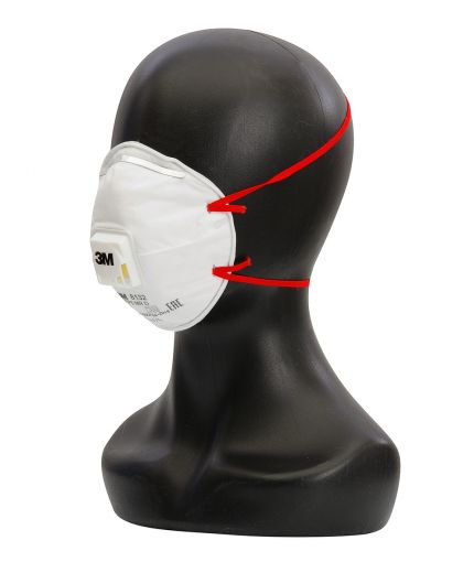 3M Полумаска противоаэрозольная фильтрующая класс защиты FFP3 NR D, с клапаном выдоха, размер - стандартный, VFlex® Фото 3