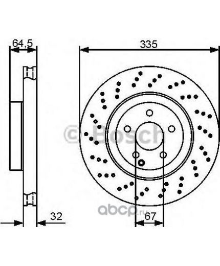 BOSCH Тормозной диск