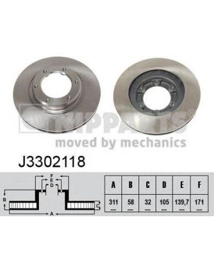 NIPPARTS Тормозной диск