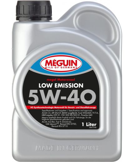 Моторное масло MEGUIN Megol Low Emission 5W-40 1л