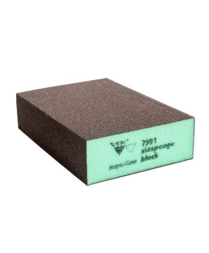 SIA 7991 Siasponge block Губка 4-хсторонняя 69*98*26мм superfine зеленая