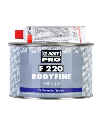 BODY BODYFINE Шпатлевка полиэфирная 2K мелкозернистая белая 1кг