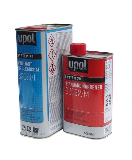 U-POL S2081 Лак прозрачный HS 2+1 с отвердителем S2032 1,5л