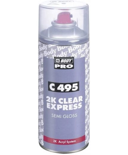 BODY C495 Лак акриловый 2K полуглянцевый аэрозоль 400мл