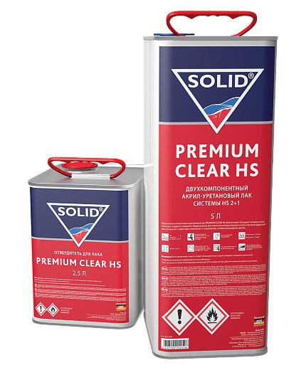 SOLID Premium Clear HS 2+1 лак с отвердителем 7,5л