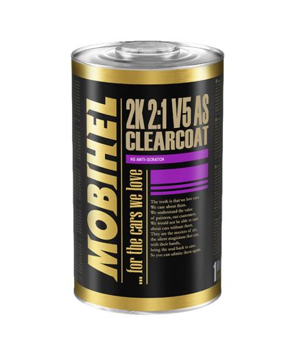 MOBIHEL Лак акриловый бесцветный 2K 2:1 V5 anti-scratch 1л