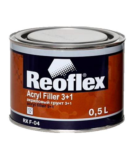 REOFLEX Грунт акриловый 2K Acryl Filler 3+1 белый 0,5л