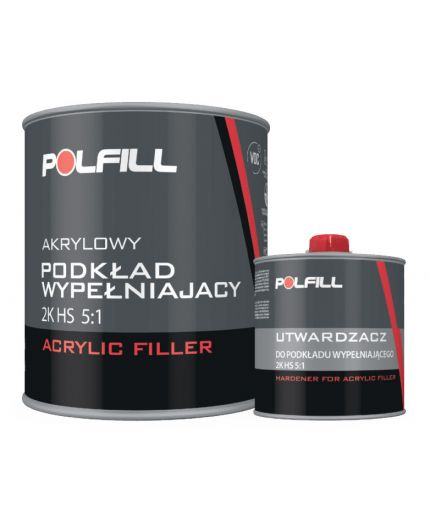 POLFILL Грунт акриловый 5+1 HS белый 0,75л + отвердитель 0,15л