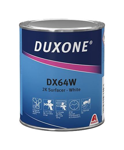 DUXONE DX64W White 2К грунт-наполнитель HS 1л белый
