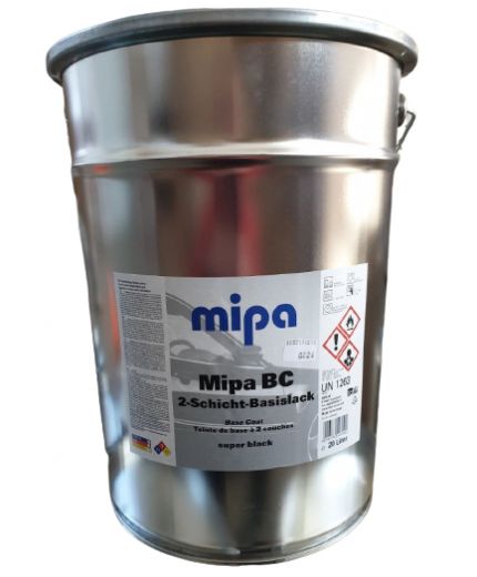 MIPA BC 2-Schicht-Basislack краска базовая SUPER BLACK черная база 20л