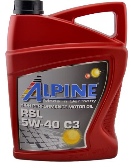 Моторное масло ALPINE RSL 5W-40 C3 4л Фото 2