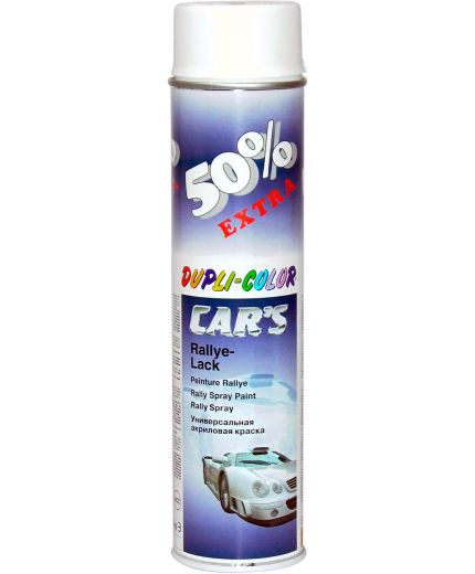 DUPLI COLOR CAR'S Rallye-Lack краска акриловая универсальная белая глянцевая 600мл