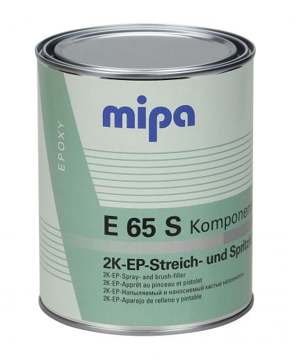 MIPA E 65 S 2K-EP-Streich- und Spritzfuller Шпатлёвка эпоксидная с отвердителем серая 1,5 кг Фото 2
