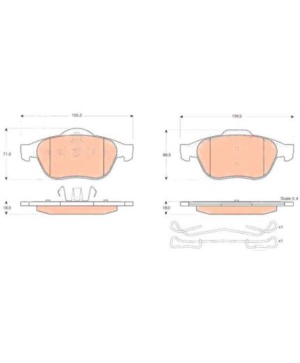 TRW Колодки дисковые передние Фото 2