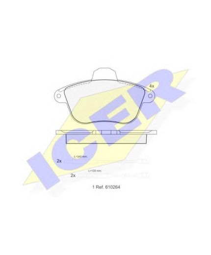 ICER Колодки дисковые