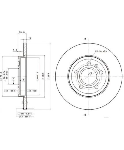 BREMBO Тормозной диск Фото 2