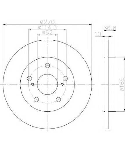 TOYOTA Тормозной диск задний Фото 2