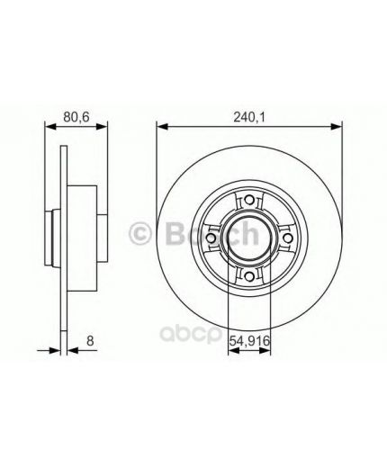 BOSCH Тормозной диск