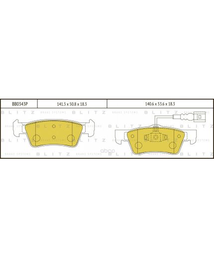 BLITZ Колодки дисковые 4 шт