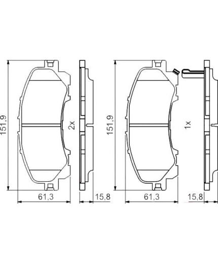 BOSCH Колодки дисковые передние