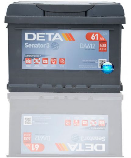 DETA Аккумулятор Senator3 DA612 600А (61 А/ч) Фото 2