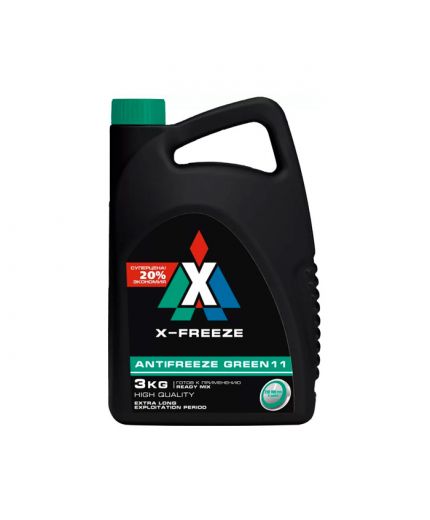 Антифриз X-FREEZE GREEN зеленый -40°С 3кг 2,54л