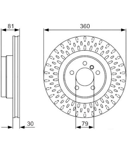 BOSCH Тормозной диск