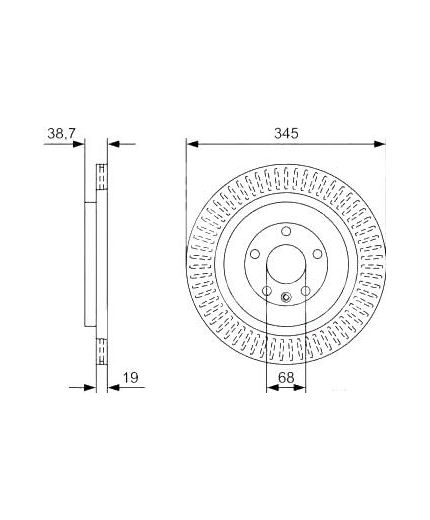 BOSCH Тормозной диск задний