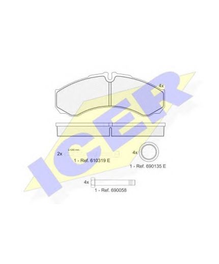 ICER Колодки дисковые