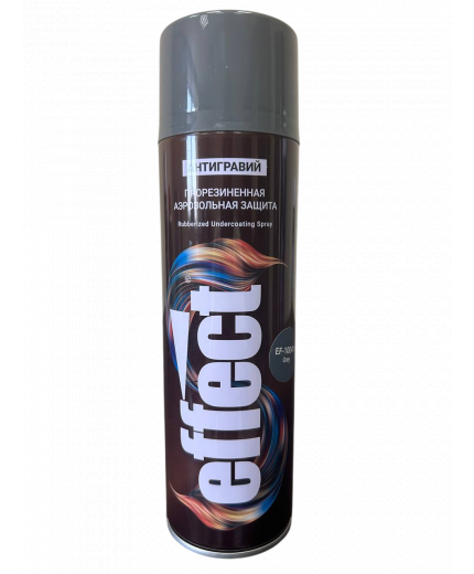 EFFECT Rubberized undercoating spray - Антигравий -прорезиненная антикоррозийная защита днища автомобилей серая Gray 500 мл аэрозоль